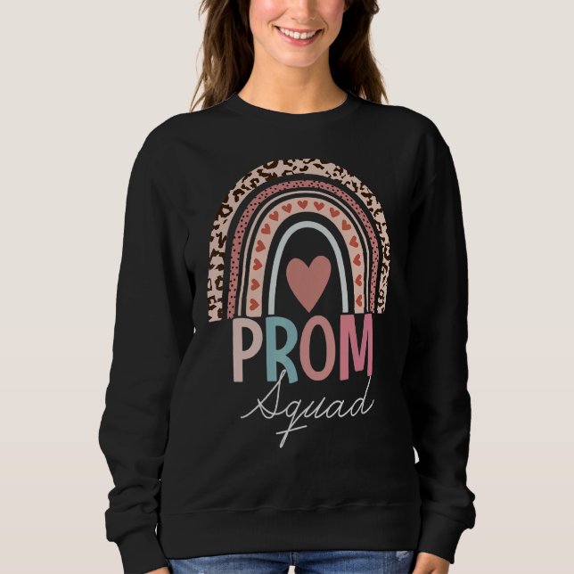 Prom Squad Matching Party For Group Prom Rainbow Sweatshirt (Front)