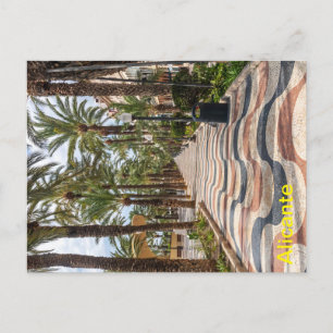 Promenade, Alicante, Costa Blanca, Spain Postcard