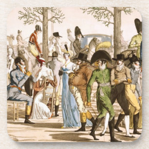 Promenade at Longchamps, 1802 (engraving) Coaster