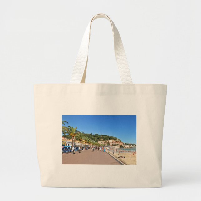 Promenade des Anglais Large Tote Bag (Front)