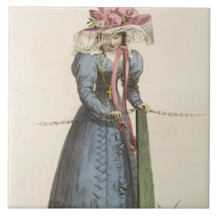 Promenade Dress, fashion plate from Ackermann's Re Tile
