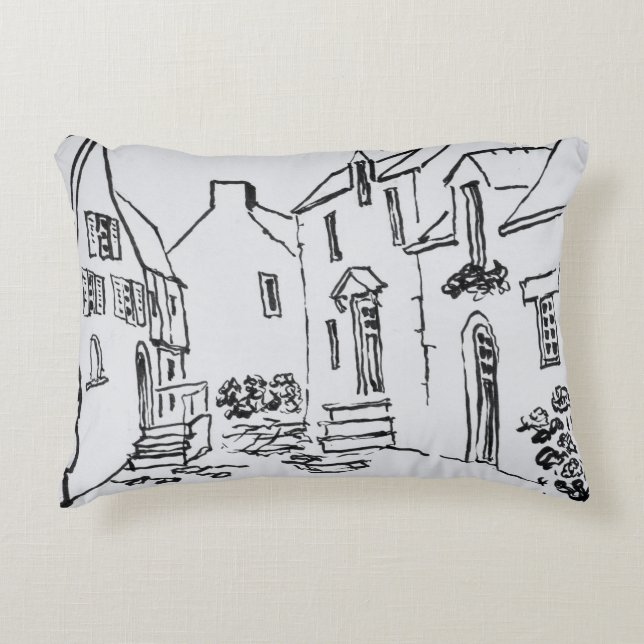 Promenade du Ruicard | La Roche-Bernard, Brittany Decorative Cushion (Front)