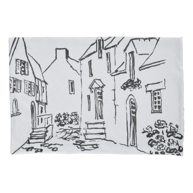 Promenade du Ruicard | La Roche-Bernard, Brittany Pillowcase (Front-Left)