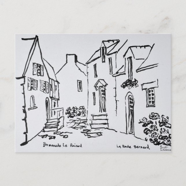 Promenade du Ruicard | La Roche-Bernard, Brittany Postcard (Front)