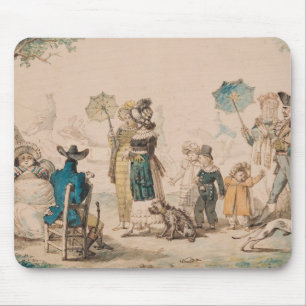 Promenade on the Champs-Elysees, 1811 Mouse Mat