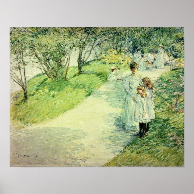 Promenaders in the garden, 1898 poster (Front)