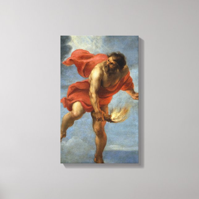 Prometheus Carrying Fire Canvas Print (Front)