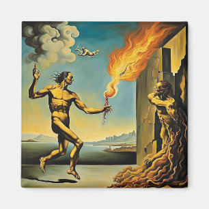 Prometheus steals fire from the gods magnet