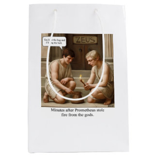 Prometheus stole fire from the gods. medium gift bag