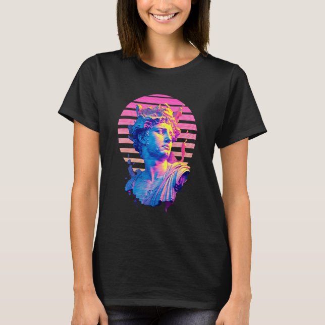 Prometheus Vaporwave Aesthetic Greek God Retrowave T-Shirt (Front)