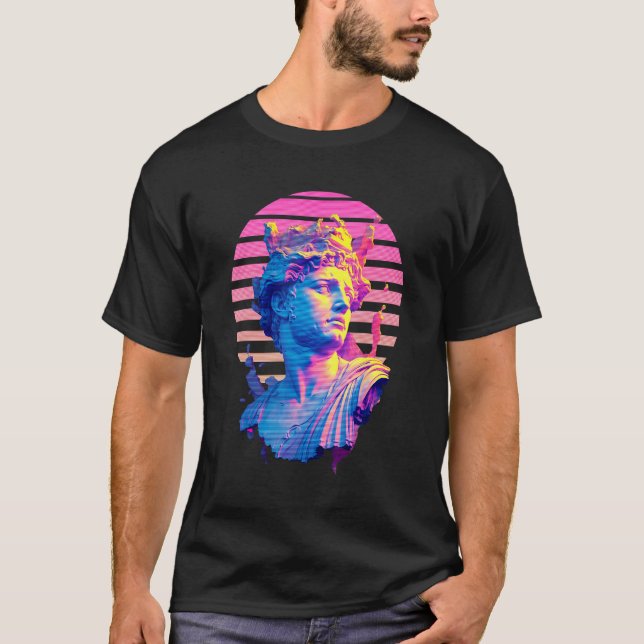 Prometheus Vaporwave Aesthetic Greek God Retrowave T-Shirt (Front)