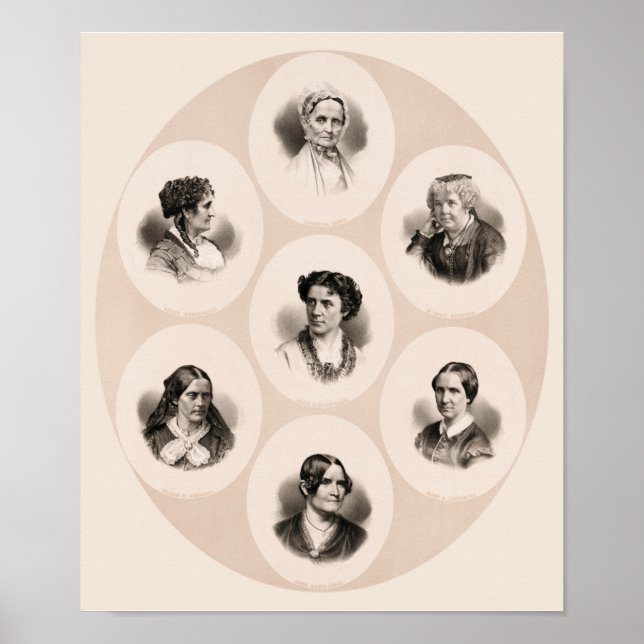Prominent Figures Of The Suffrage Movement Poster (Front)
