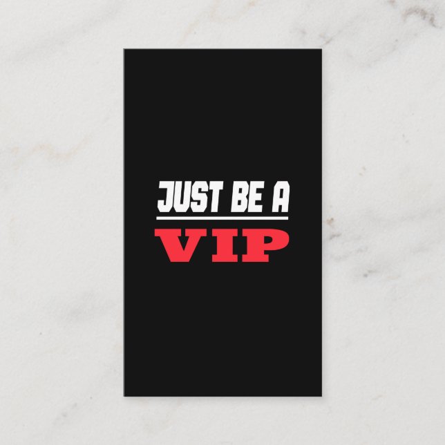 Prominenter Star - Just Be A VIP Business Card (Front)