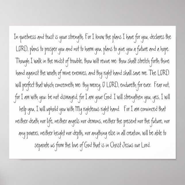 Promise of God Scripture Obey and Receive Poster (Front)