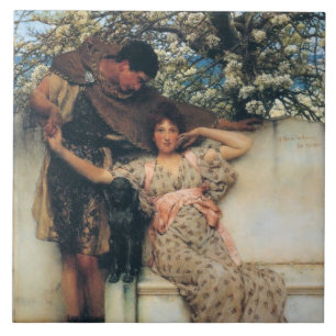 Promise of Spring (by Lawrence Alma-Tadema) Tile