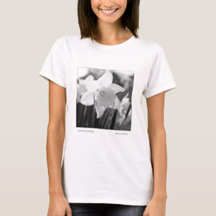 promise of spring daffodil jonquil black and white T-Shirt