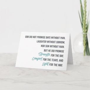 Promise of Strength Comfort and Light Card