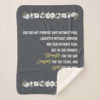 Promise of Strength Comfort and Light Sherpa Blanket