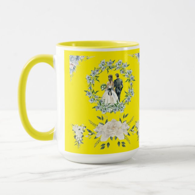 Promise Under the Roses yellow Mug (Left)