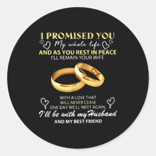 Promise Whole Life Husband Guardian Classic Round Sticker