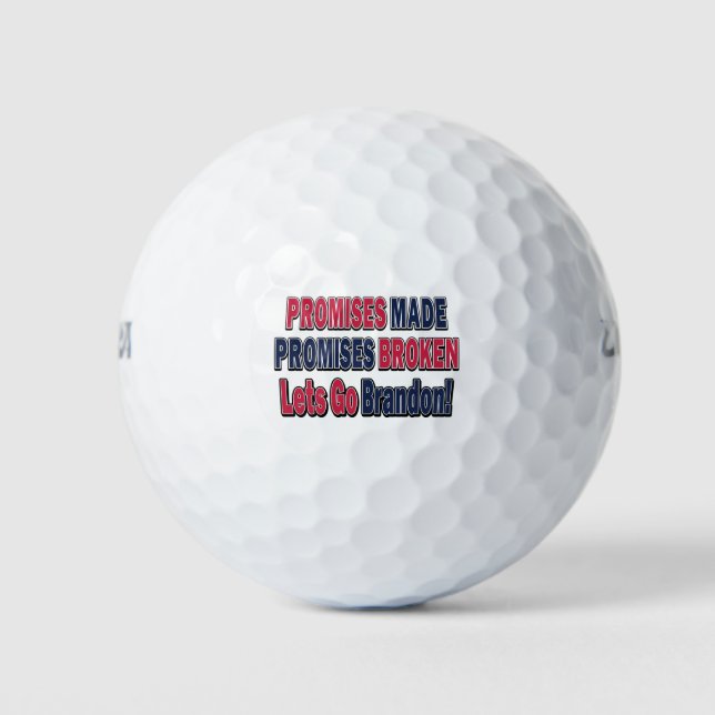 Promises-Made-Lets-Go-Brandon Golf Balls (Front)