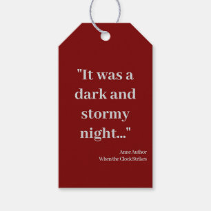 Promo Book Mark Features Book Cover and Quote  Gift Tags