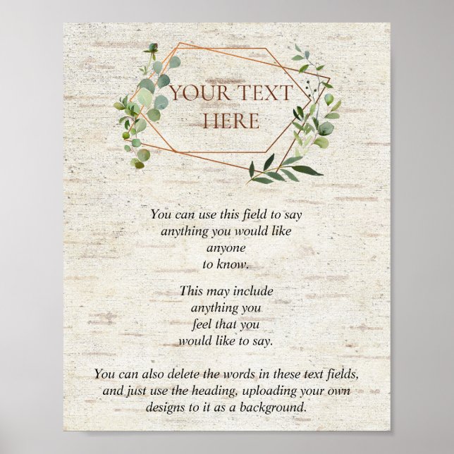 Promo Poster Copper Geometric Greenery Birch (Front)