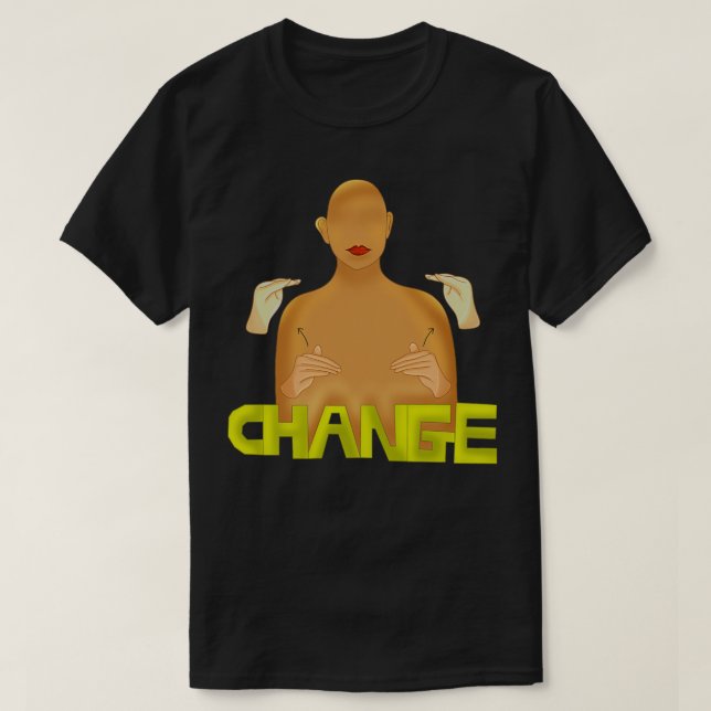Promote Change American Sign Language T-Shirt (Design Front)