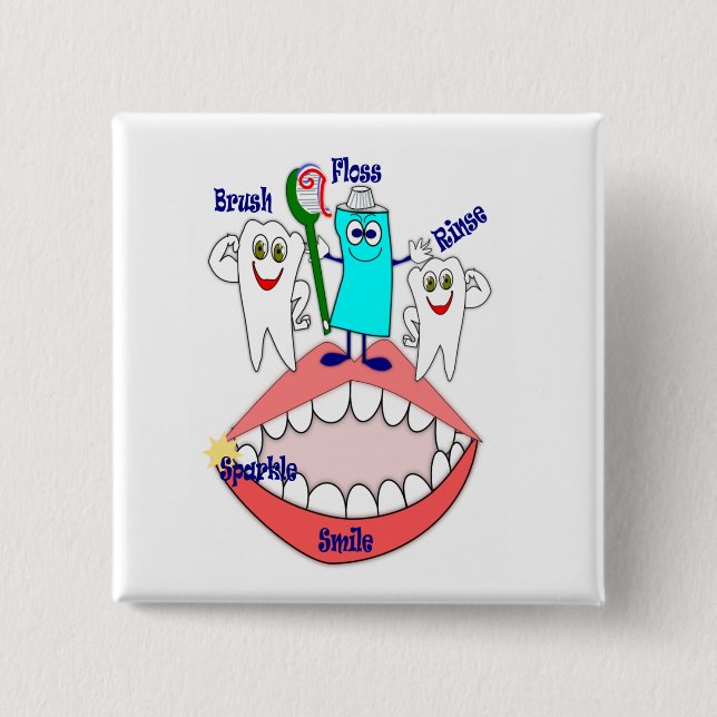 Promote Dental Hygiene Button (Front)