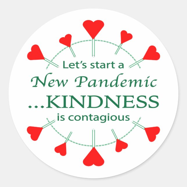 Promote Kindness Classic Round Sticker (Front)