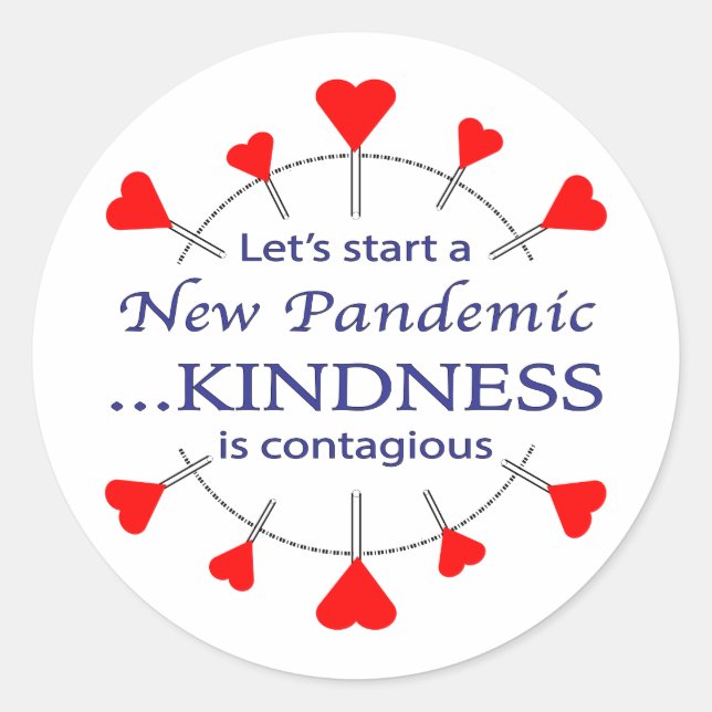 Promote Kindness Classic Round Sticker (Front)
