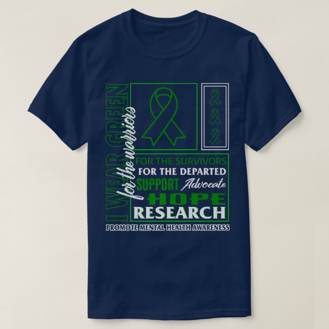 Promote Mental Health Awareness Support Hope I Wea T-Shirt (Design Front)