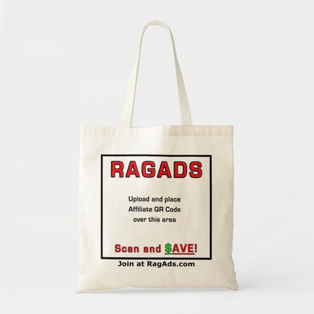 Promote RAGADS and GET PAID! Tote Bag (Front)