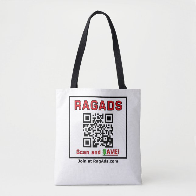 Promote RAGADS and GET PAID! Tote Bag (Front)