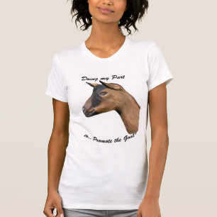 Promote the Goat - Oberhasli Goat Portrait T-Shirt