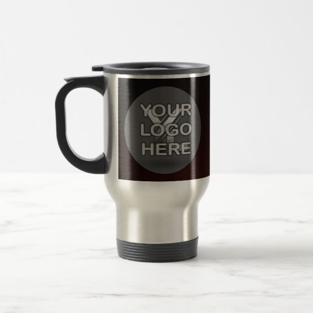 Promote Your Brand On the Go: Custom Stainless Travel Mug (Left)