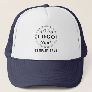 Promote Your Brand with Custom White and Navy Trucker Hat