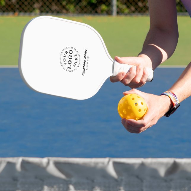 Promote Your Brand with White Pickleball Paddle (Insitu)