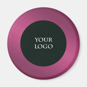 Promote Your Own Business Logo, Burgundy Metallic Magnet