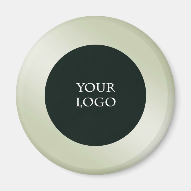 Promote Your Own Business Logo, Green Metallic Magnet (Front)