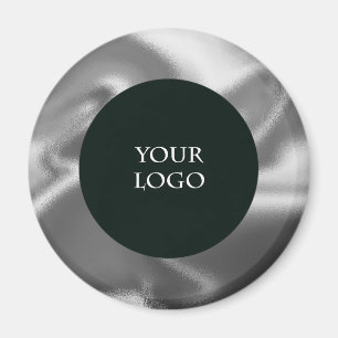 Promote Your Own Business Logo, Silver  Magnet