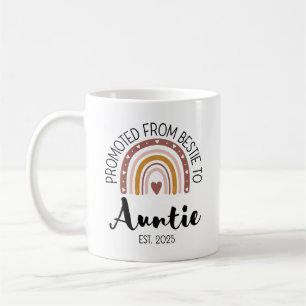 Promoted from Bestie to Auntie Est 2025 Coffee Mug