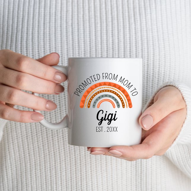 Promoted From Mum To Gigi Est 2024 New Grandma Coffee Mug (Creator Uploaded)