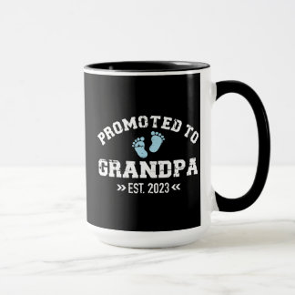 Promoted grandpa est. 2023 pregnancy announcement mug