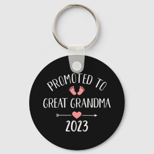 Promoted great grandma 2023 pregnancy announcement key ring