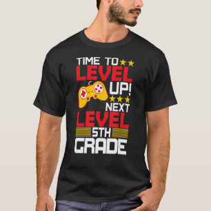 Promoted To 5th Grade Time To Level Up Graduation T-Shirt