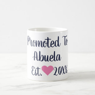 Promoted To Abuela Navy & Pink Mug
