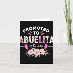 Promoted To Abuelita Est 2026 New Spanish Grandma  Card