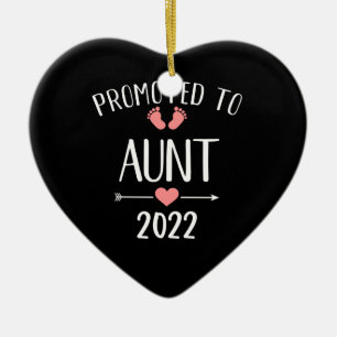 Promoted to aunt 2022 ceramic tree decoration