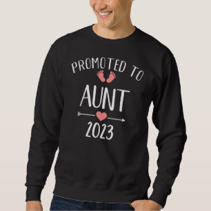 Promoted to aunt 2023 pregnancy announcement sweatshirt